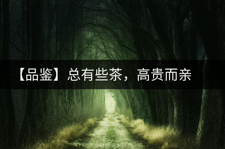 【品鑒】總有些茶，高貴而親切