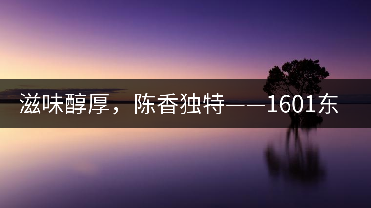 滋味醇厚,陳香獨(dú)特——1601東方美韻品鑒 滋味醇厚,陳香獨(dú)特——1601東方美韻品鑒