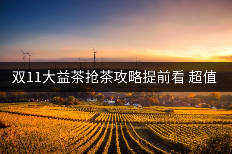 雙11大益茶搶茶攻略提前看 超值好茶輕松購！