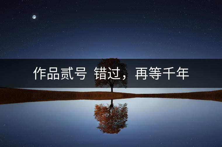 作品貳號(hào)  錯(cuò)過(guò)，再等千年