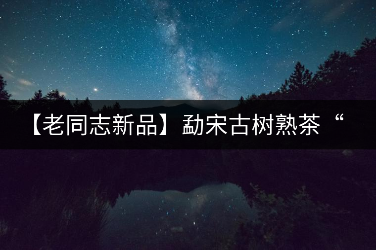 【老同志新品】勐宋古樹熟茶“ 夏雨”— 飲茶伴夏，只為您！