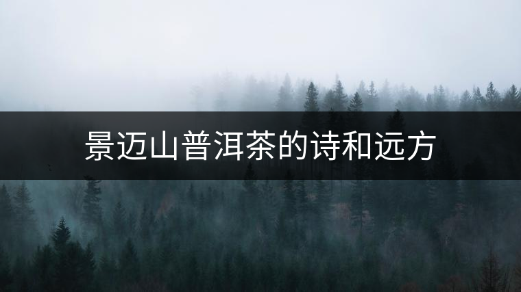 景邁山普洱茶的詩(shī)和遠(yuǎn)方 景邁山普洱茶的詩(shī)和遠(yuǎn)方