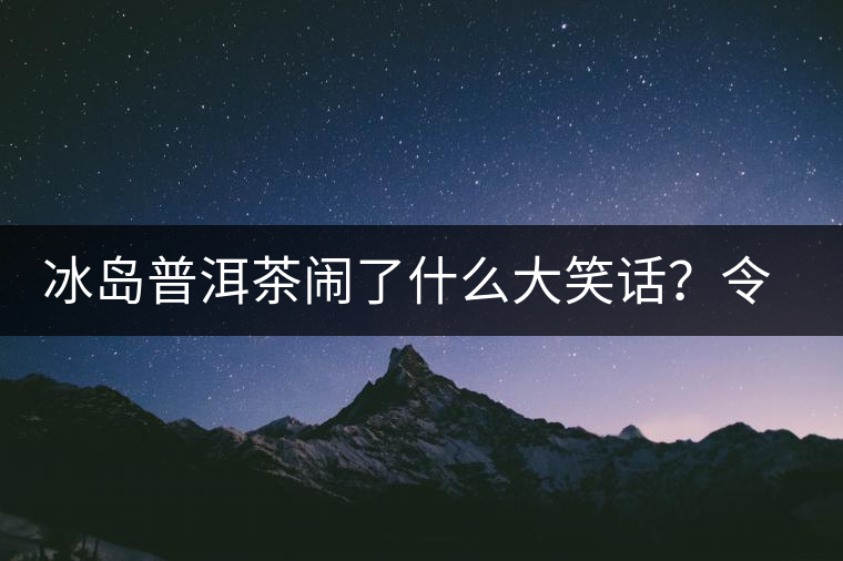 冰島普洱茶鬧了什么大笑話？令茶界人士們捧腹大笑？