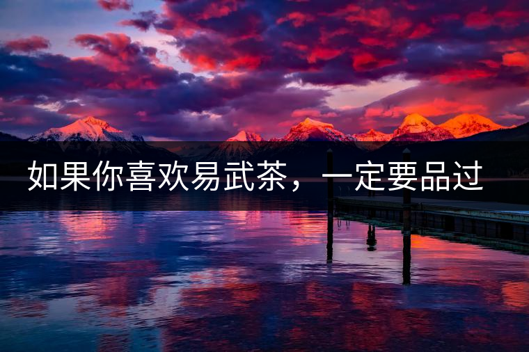 如果你喜歡易武茶，一定要品過丁家寨才知道易武的魅力