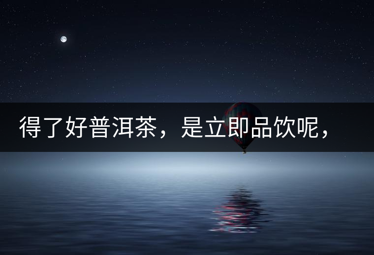 得了好普洱茶，是立即品飲呢，還是收藏？