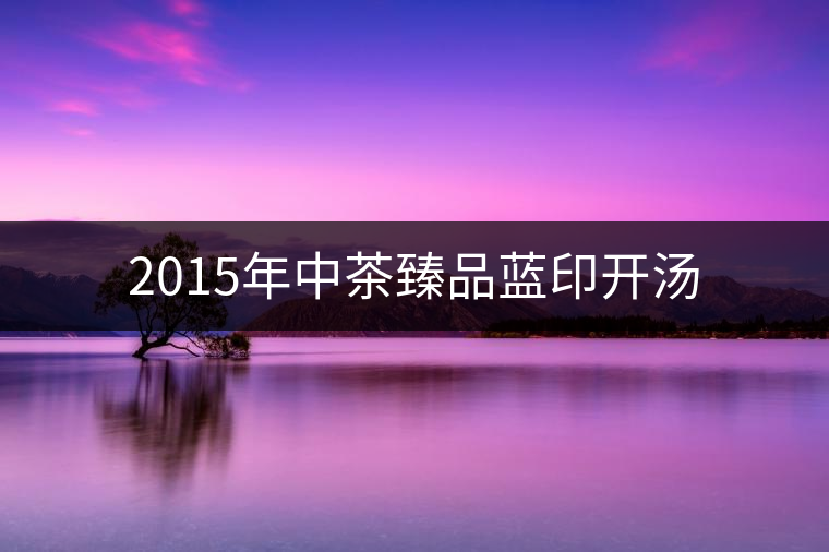 2015年中茶臻品藍印開湯 2015年中茶臻品藍印開湯