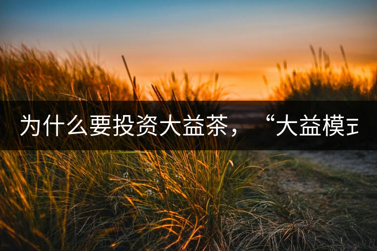 為什么要投資大益茶，“大益模式”告訴你！