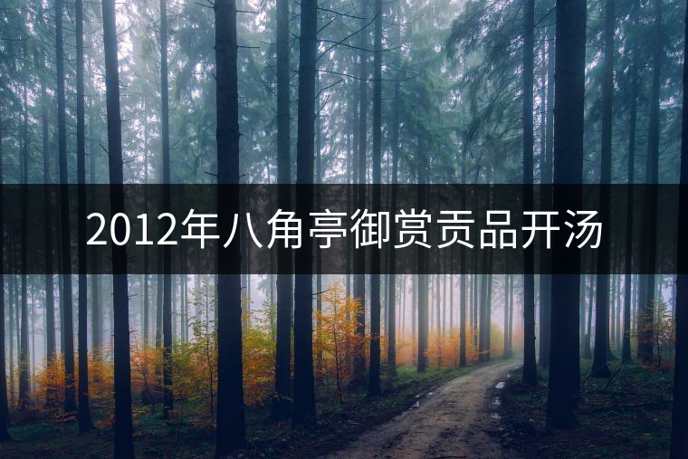 2012年八角亭御賞貢品開(kāi)湯 2012年八角亭御賞貢品開(kāi)湯