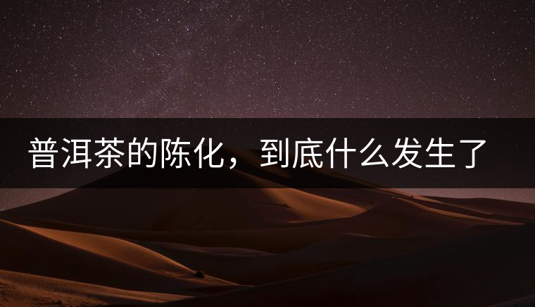 普洱茶的陳化，到底什么發(fā)生了哪些變化？