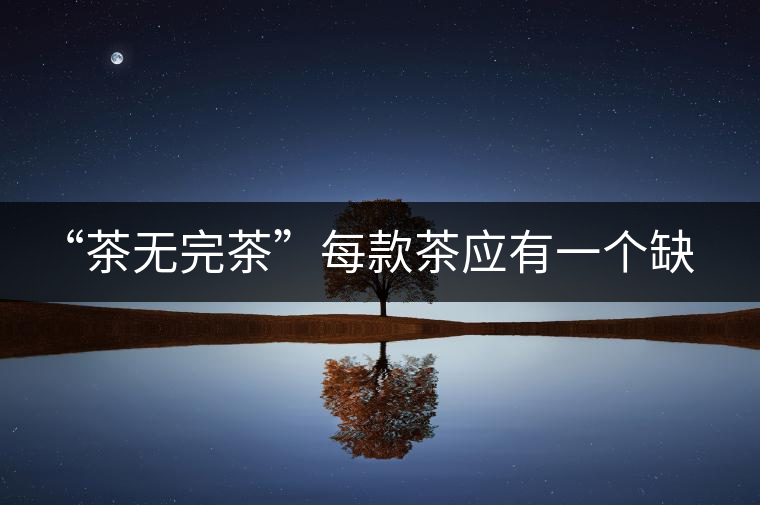 “茶無完茶”每款茶應(yīng)有一個缺點(diǎn)！