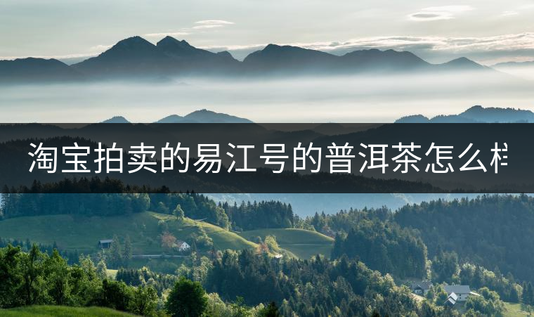 淘寶拍賣的易江號的普洱茶怎么樣？