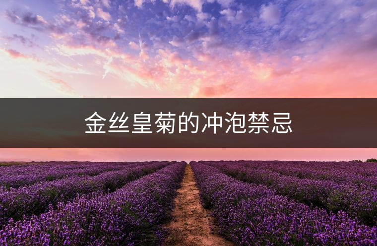 金絲皇菊的沖泡禁忌