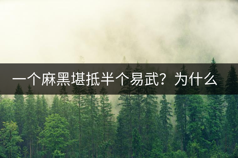 一個麻黑堪抵半個易武？為什么這么好喝？