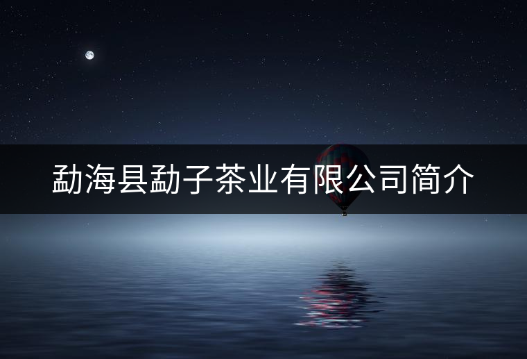 勐?？h勐子茶業(yè)有限公司簡(jiǎn)介