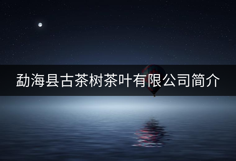 勐?？h古茶樹(shù)茶葉有限公司簡(jiǎn)介