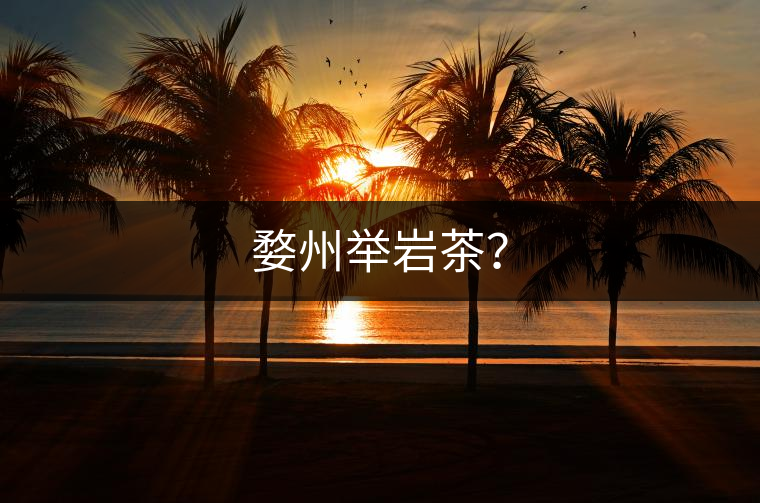 婺州舉巖茶？