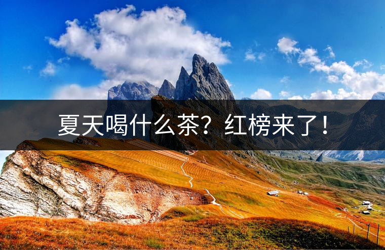 夏天喝什么茶？紅榜來了！