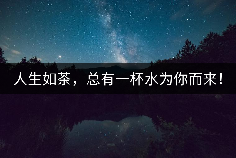 人生如茶，總有一杯水為你而來！