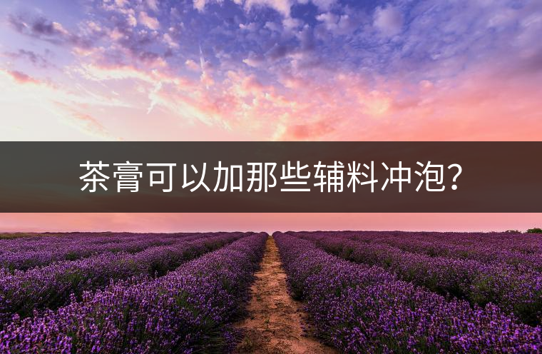 茶膏可以加那些輔料沖泡？