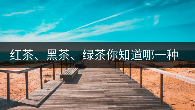 紅茶、黑茶、綠茶你知道哪一種茶更適合自己嗎？