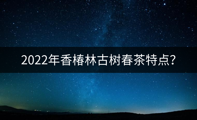 2022年香椿林古樹春茶特點(diǎn)？