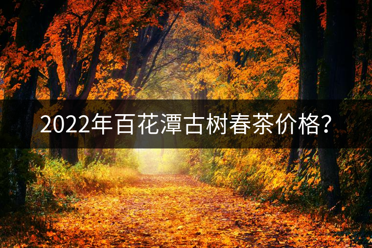 2022年百花潭古樹春茶價格？