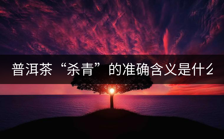 普洱茶“殺青”的準(zhǔn)確含義是什么？