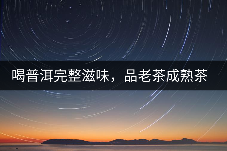 喝普洱完整滋味，品老茶成熟茶湯