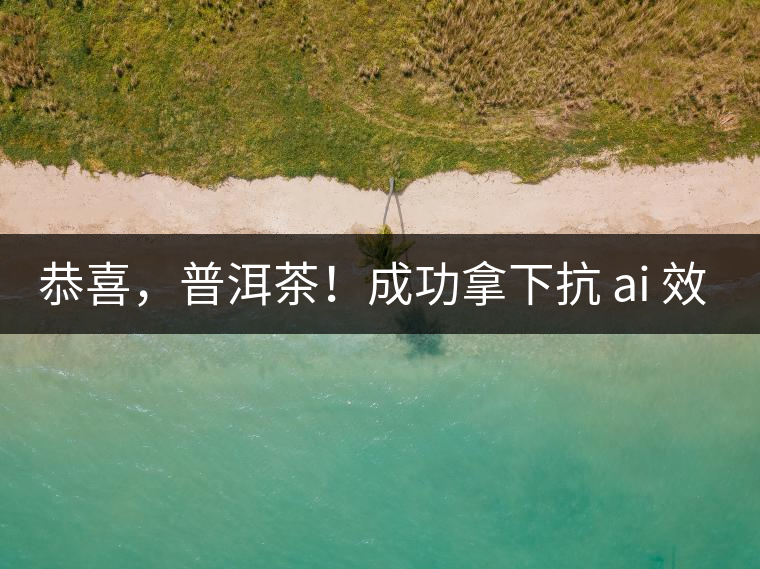 恭喜，普洱茶！成功拿下抗 ai 效果第二名！