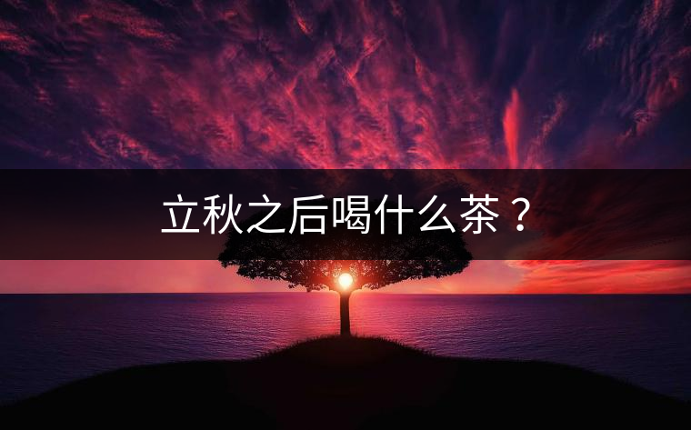 立秋之后喝什么茶 ？