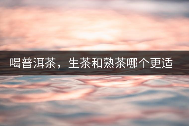 喝普洱茶，生茶和熟茶哪個更適合你？