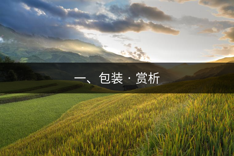 一、包裝 · 賞析