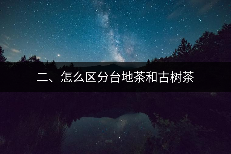 二、怎么區(qū)分臺(tái)地茶和古樹茶
