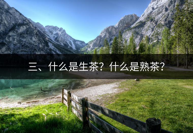 三、什么是生茶？什么是熟茶？