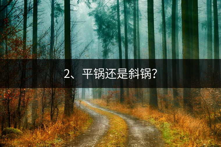 2、平鍋還是斜鍋？