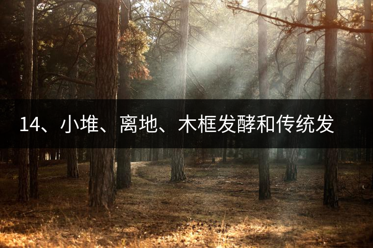 14、小堆、離地、木框發(fā)酵和傳統(tǒng)發(fā)酵