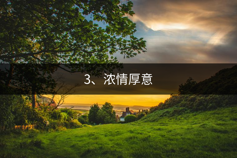 3、濃情厚意