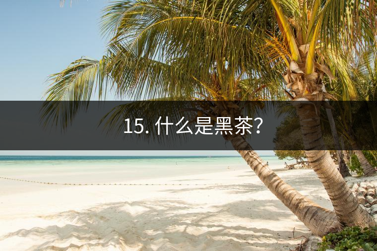 ? 15. 什么是黑茶？