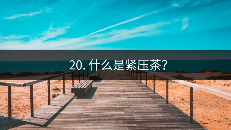 ? 20. 什么是緊壓茶？