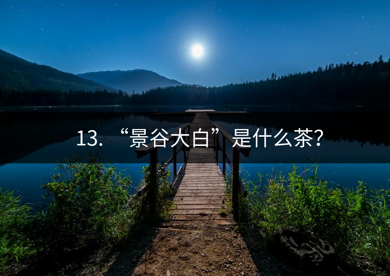 ? 13. “景谷大白”是什么茶？